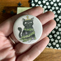 Christmas Cat Button Badge